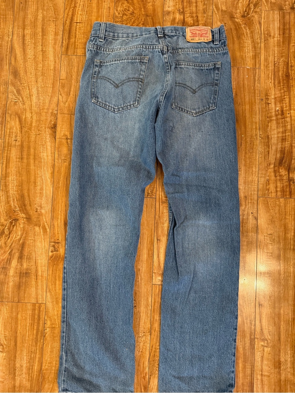 Levi's 505 Set of 2 Boys Blue Straight Slim Jeans Size 20 28x30 - Picture 13 of 13